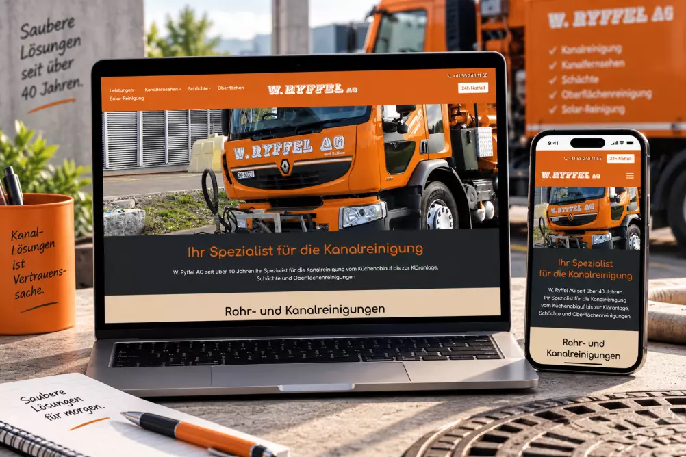 Referenzprojekt W. Ryffel AG – Kanalreinigung
